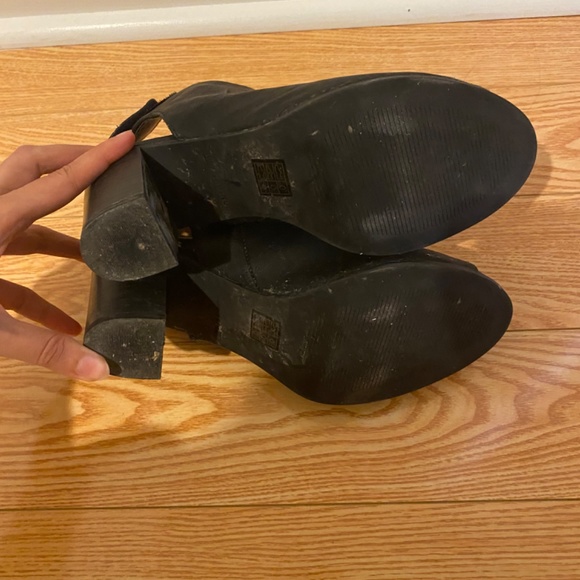 Peep Toe Mule Booties Size 8 - Picture 5 of 5